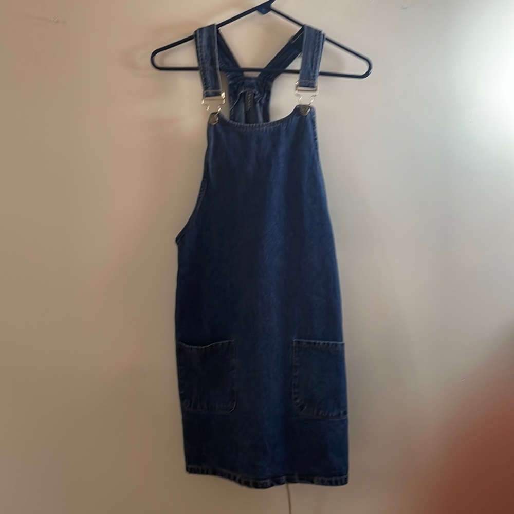 Denim overall dress